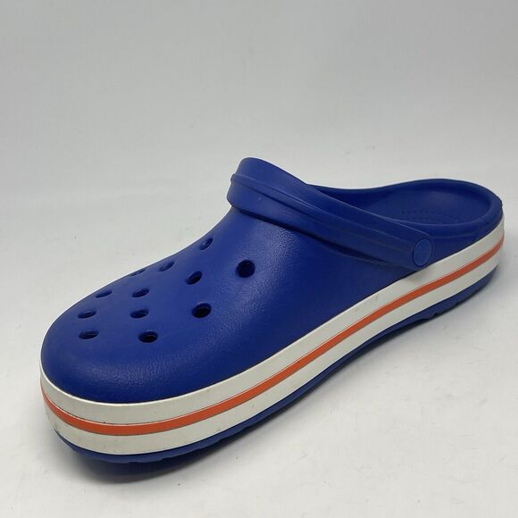 Crocs Crocband Denver Broncos Clogs Sandals Mens 10 Womens 12 Blue Orange Unisex - Picture 8 of 14
